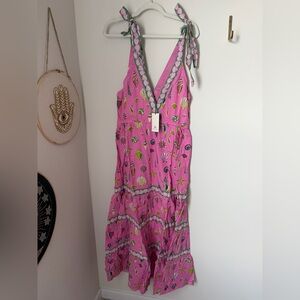 Viral Pink seashell Sleeveless maxi Dress